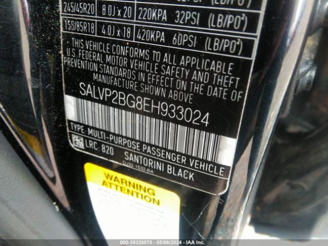 SALVP2BG8EH933024 Land Rover Range Rover Evoque Pure
