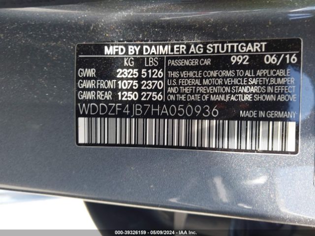 WDDZF4JB7HA050936 Mercedes-Benz E 300