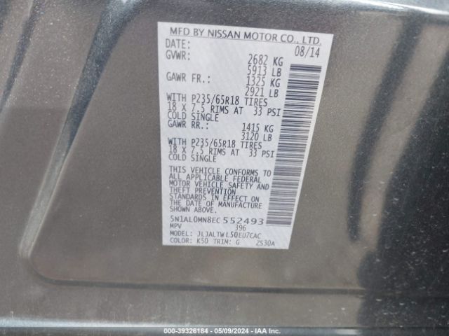 5N1AL0MN8EC552493 Infiniti QX60