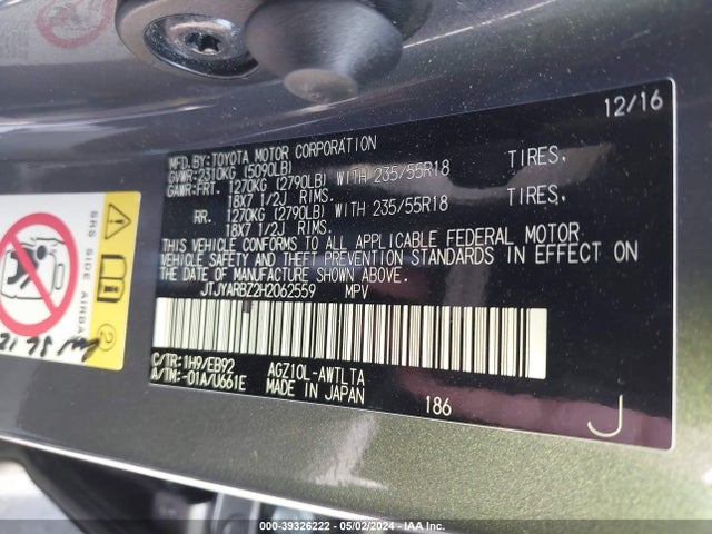 JTJYARBZ2H2062559 Lexus Nx 200t F Sport