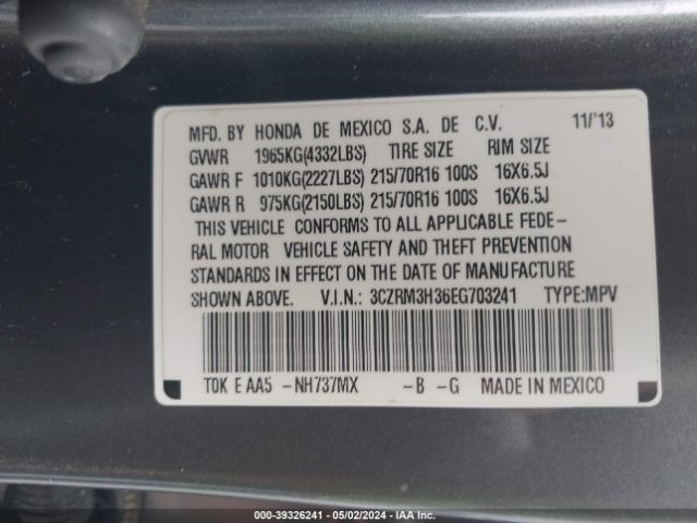 3CZRM3H36EG703241 Honda CR-V LX