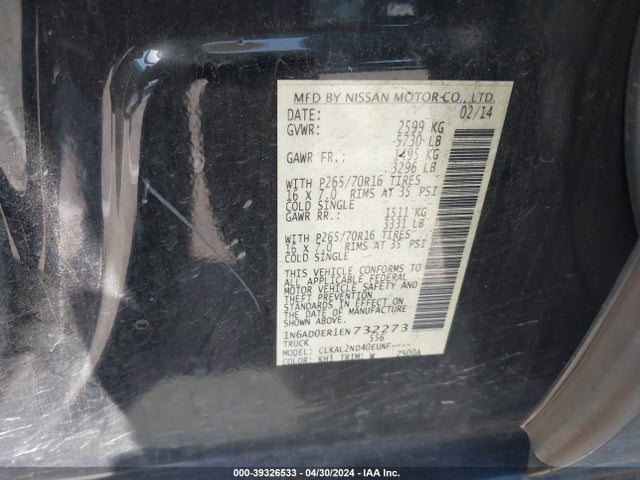 Nissan Frontier Sv 2014 1N6AD0ER1EN732273 Image 9