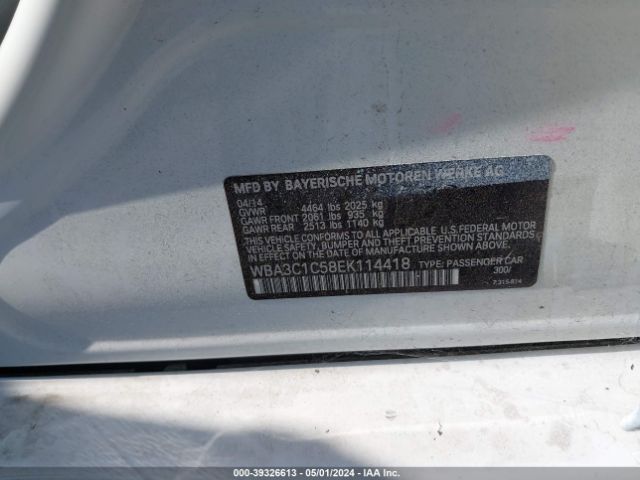 WBA3C1C58EK114418 BMW 328I