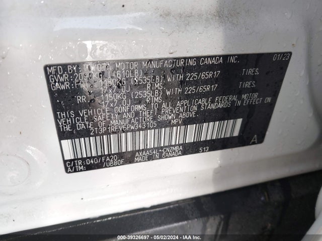 Toyota Rav4 Xle 2023 2T3P1RFV5PW343105 Image 9