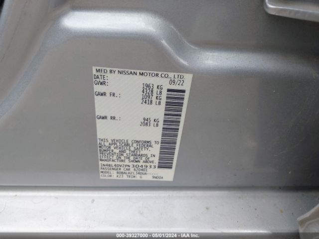 1N4BL4DV2PN304933 Nissan Altima Sv Fwd