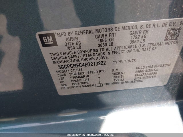 Chevrolet Silverado 1500 1lt 2014 3GCPCREC4EG219222 Image 9