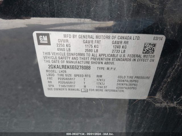 2GKALREK6E6278088 GMC Terrain Sle-2