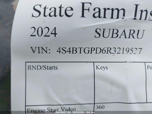 4S4BTGPD6R3219537 Subaru Outback Touring Xt