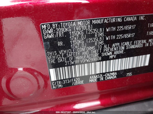 Toyota Rav4 Xle 2023 2T3W1RFV0PW299008 Image 9