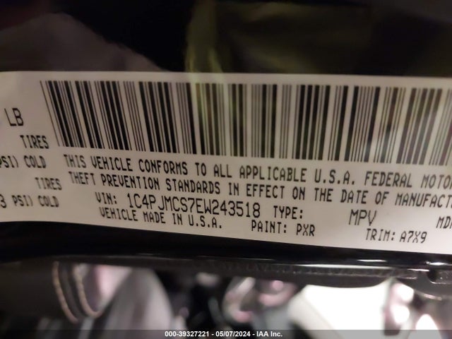1C4PJMCS7EW243518 Jeep Cherokee Latitude