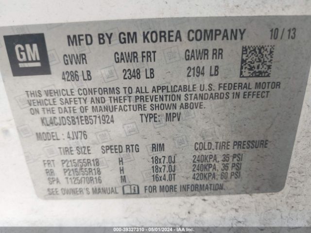 KL4CJDSB1EB571924 Buick Encore Premium