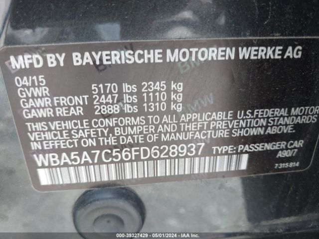 WBA5A7C56FD628937 BMW 528i Xdrive