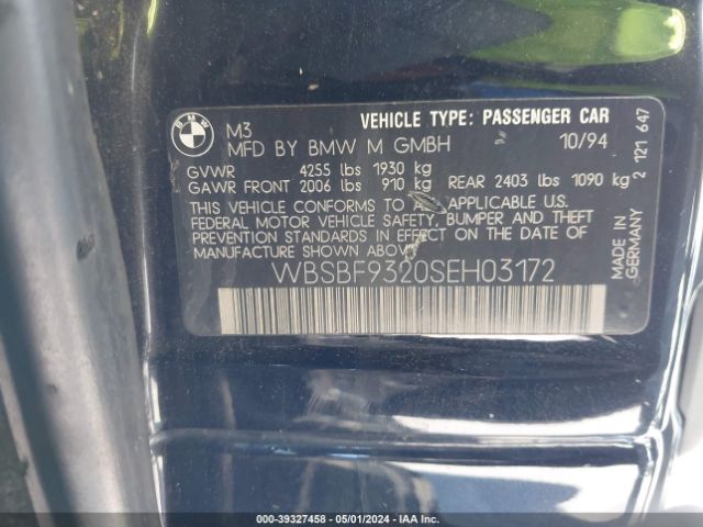 1995 BMW M3 WBSBF9320SEH03172 Photo 8