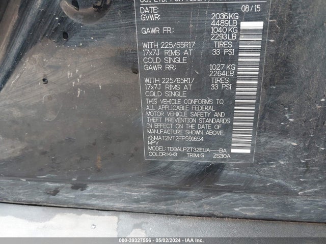 Nissan ROGUE S 2015 KNMAT2MT2FP591654 Image 9