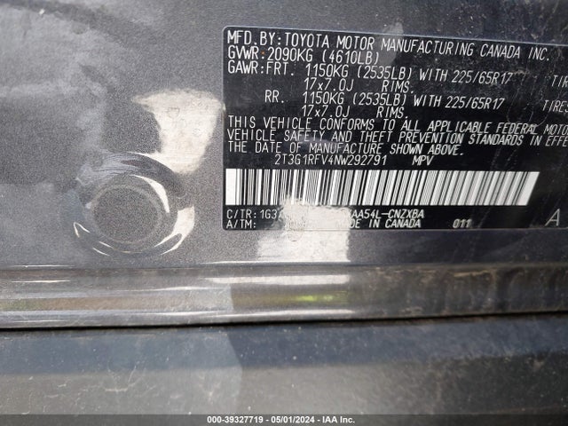 Toyota RAV4 LE 2022 2T3G1RFV4NW292791 Image 9