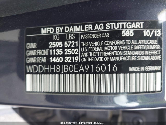 Mercedes-Benz E 350 4matic 2014 WDDHH8JB0EA916016 Image 9