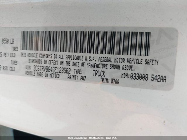 3C6TRVBG4GE123562 RAM Promaster 1500
