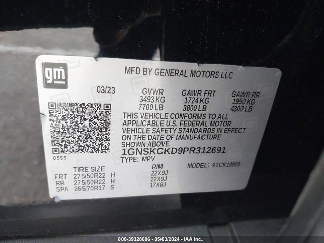 Chevrolet Suburban 4wd Lt 2023 1GNSKCKD9PR312691 Image 9