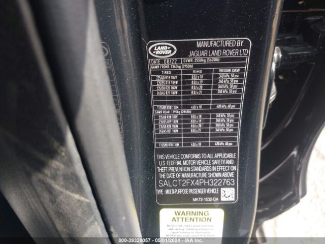 SALCT2FX4PH322763 Land Rover Discovery Sport S R-dynamic