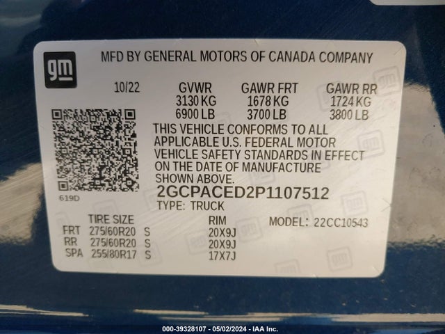 Chevrolet Silverado 1500 2wd  Short Bed Lt 2023 2GCPACED2P1107512 Image 9