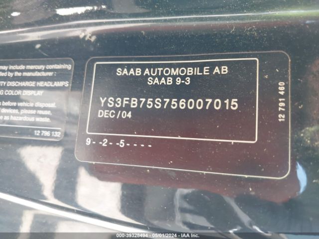 2005 SAAB 9-3 YS3FB75S756007015 Photo 8
