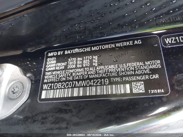 Toyota Gr Supra 2.0 2021 WZ1DB2C07MW042219 Image 9