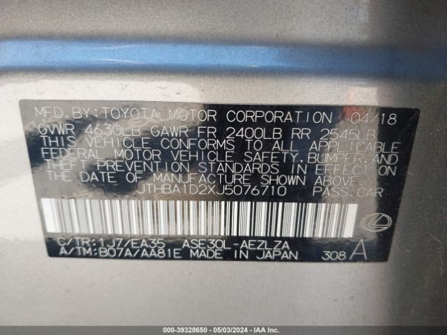 JTHBA1D2XJ5076710 Lexus IS 300