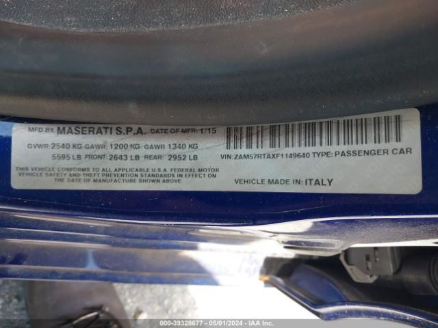ZAM57RTAXF1149640 Maserati Ghibli S Q4