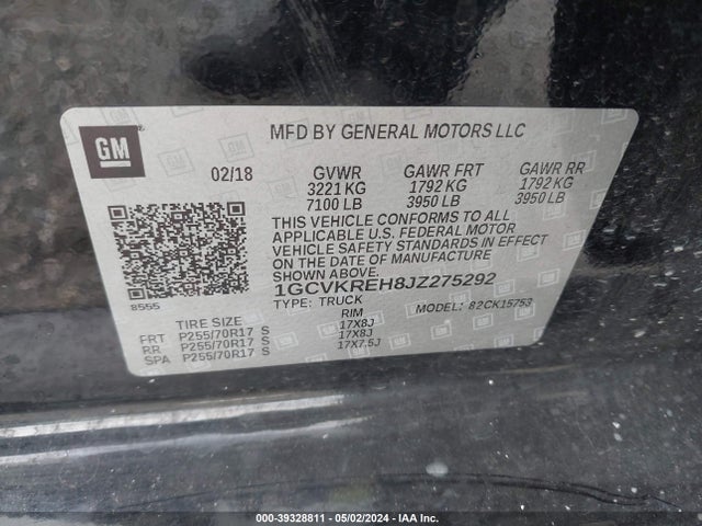 Chevrolet Silverado 1500 1lt 2018 1GCVKREH8JZ275292 Image 9