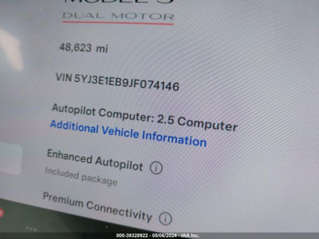 5YJ3E1EB9JF074146 Tesla Model 3 Long Range/performance