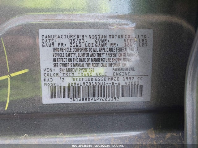 Nissan Sentra Sr Xtronic Cvt 2023 3N1AB8DV1PY281392 Image 9