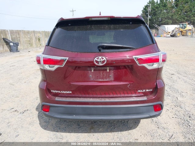 Toyota Highlander Xle V6 2016 5TDJKRFH5GS355429 Image 16