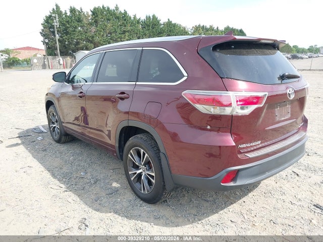 Toyota Highlander Xle V6 2016 5TDJKRFH5GS355429 Image 3