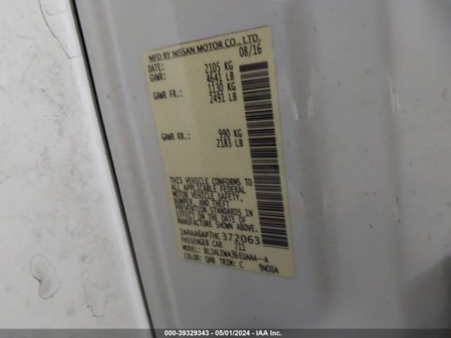 1N4AA6AP7HC372063 Nissan Maxima 3.5 Sl