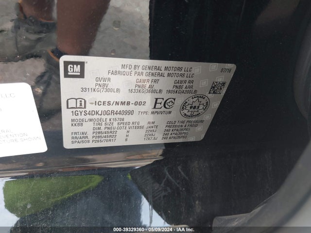2016 CADILLAC ESCALADE 1GYS4DKJ0GR440990 Photo 8