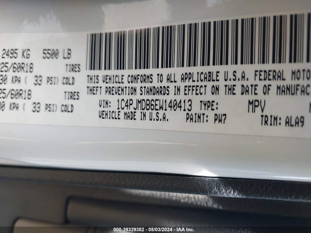 Jeep Cherokee Limited 2014 1C4PJMDB6EW140413 Image 9