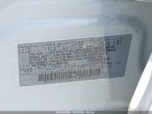 Nissan Kicks Sr Xtronic Cvt 2020 3N1CP5DVXLL485138 Image 9