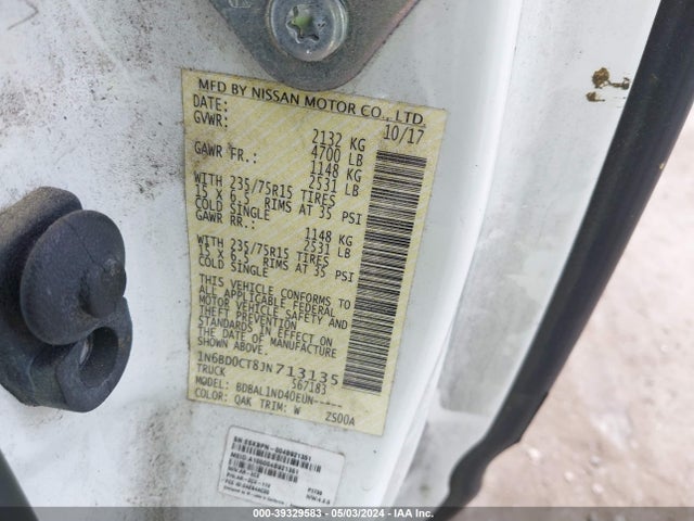 Nissan FRONTIER S 2018 1N6BD0CT8JN713135 Image 9