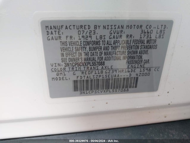 Nissan Kicks Sv Xtronic Cvt 2023 3N1CP5CVXPL557088 Image 9