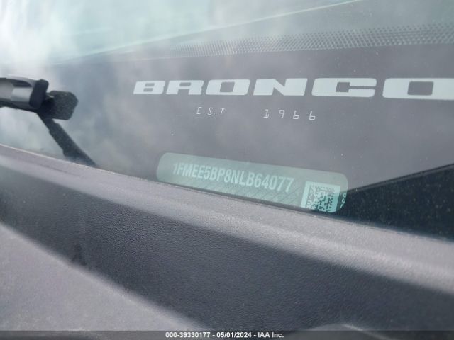 1FMEE5BP8NLB64077 Ford Bronco