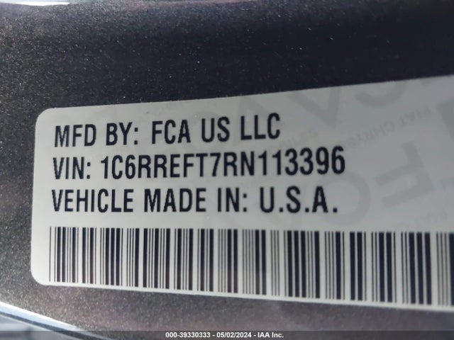 1C6RREFT7RN113396 RAM 1500 Big Horn  4x2 5'7 Box