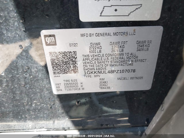 GMC Acadia Awd Slt 2023 1GKKNUL48PZ107078 Image 9