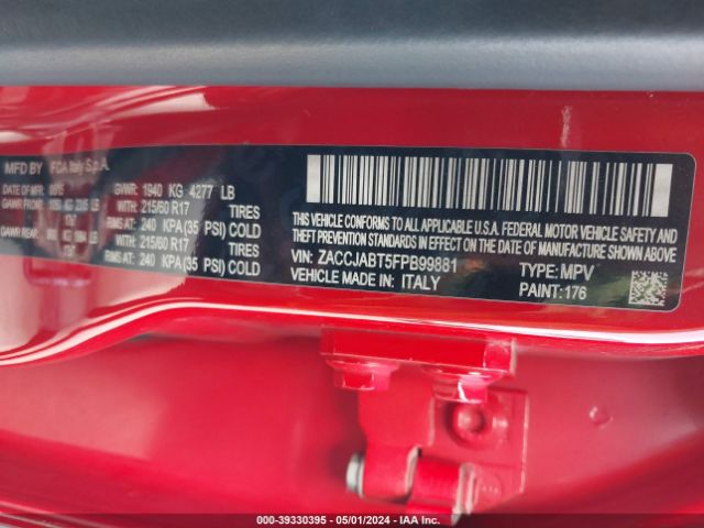 ZACCJABT5FPB99881 Jeep Renegade Latitude