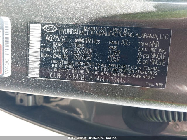Hyundai TUCSON SEL 2022 5NMJBCAE4NH123415 Image 9