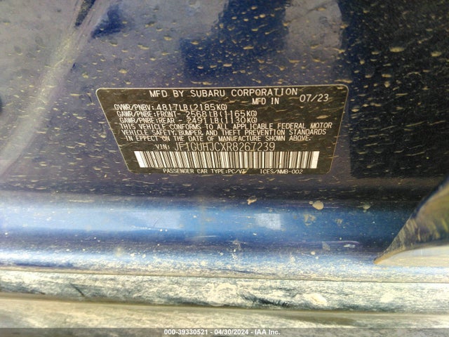 JF1GUHJCXR8267239 Subaru Impreza Rs 5-door