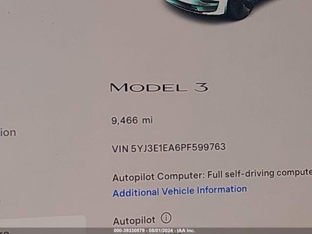 Tesla Model 3 Rear-wheel Drive 2023 5YJ3E1EA6PF599763 Image 7