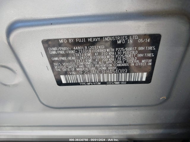 Subaru Forester 2.5i Premium 2015 JF2SJADC3FH454089 Image 9