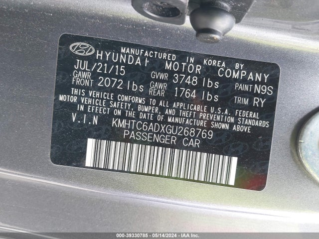 Hyundai Veloster 2016 KMHTC6ADXGU268769 Image 9