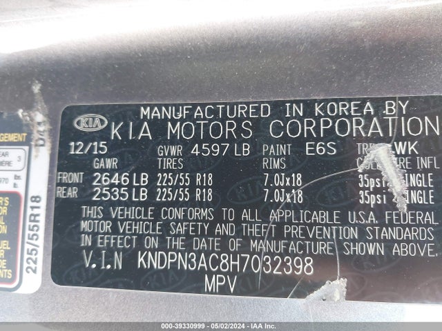 KIA Sportage Ex 2017 KNDPN3AC8H7032398 Image 9