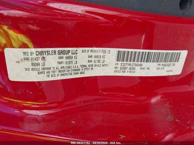 2013 FIAT 500 3C3CFFAR1DT646494 Photo 8